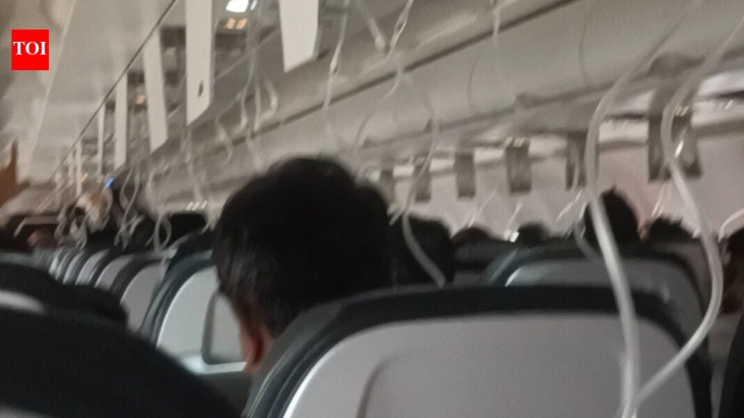 Air India Express flight diverted to Lucknow after distress call; deployment of oxygen masks triggers panic among passengers