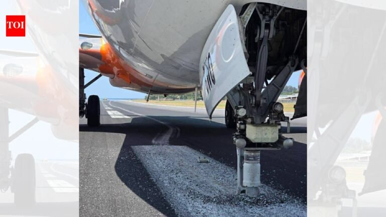 Air India Express plane makes hard landing at Phuket airport; pictures show damaged front wheel