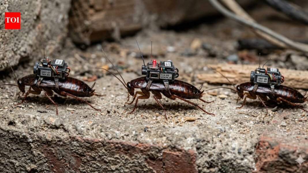 Are there cockroaches in the smart backpack? Scientists turn insects into robots to detect hidden pipe leaks


