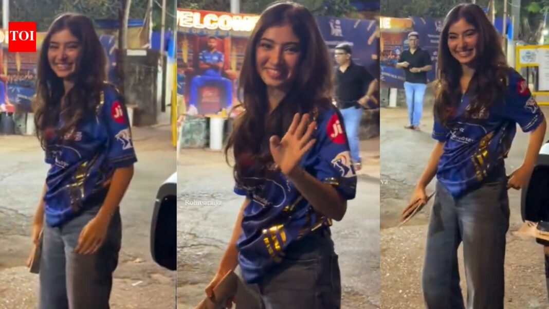 Dhurandhar 2 fame Sara Arjun turns heads for MI vs KKR on Wankhede – Watch