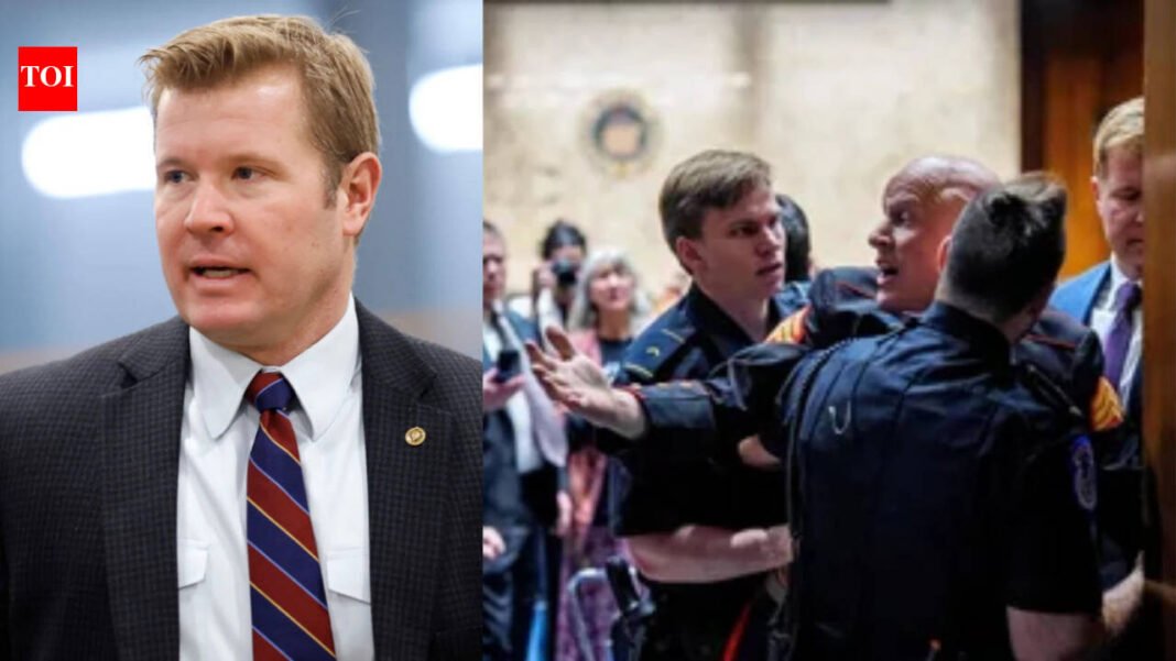 Who is Tim Shea? Republican senators help officials remove former Navy SEAL Brian McInnis from Senate hearing after disruption