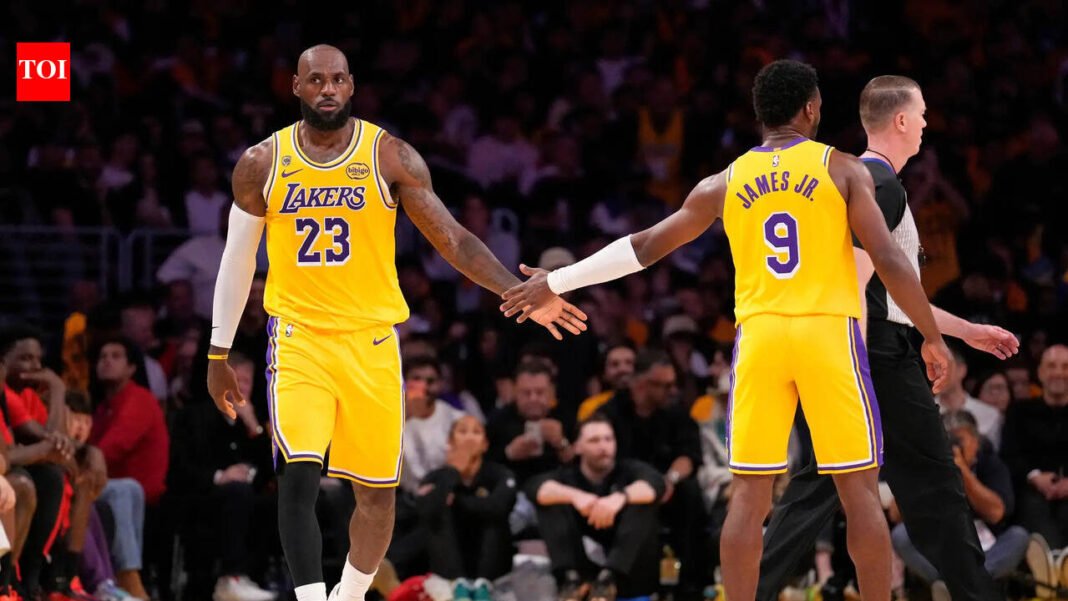 20 years in the making: LeBron and Bronny James create NBA playoff history with first-ever father-son alley-oop | International Sports News

