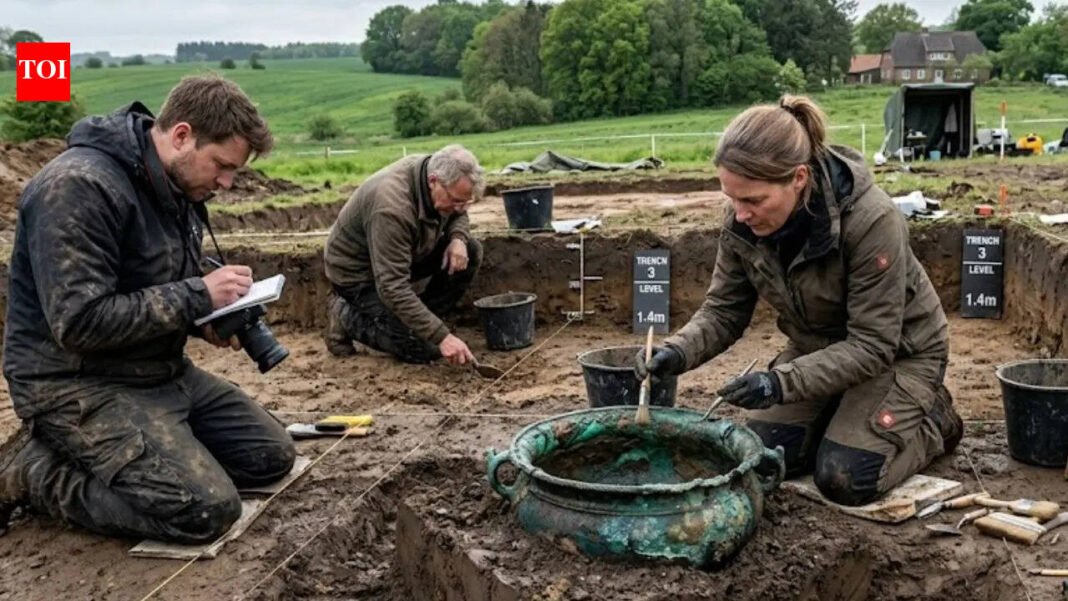 Bronze cauldron discovery: Rare 1,700-year-old bronze cauldron found in northern Germany rewrites links to Roman Empire World News


