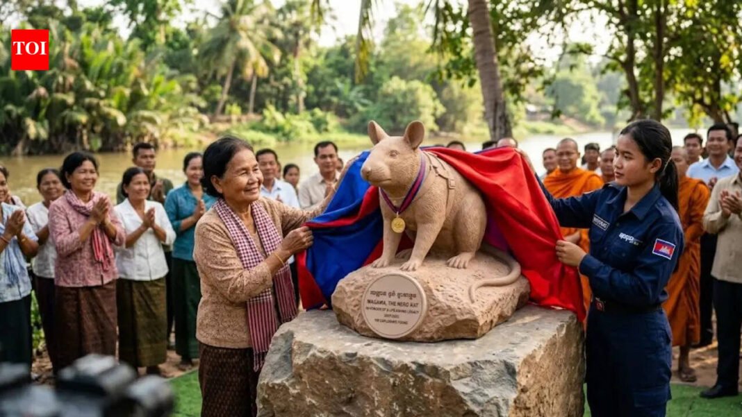 Cambodia builds statue of its most famous mine-sniffing rat Magawa World News