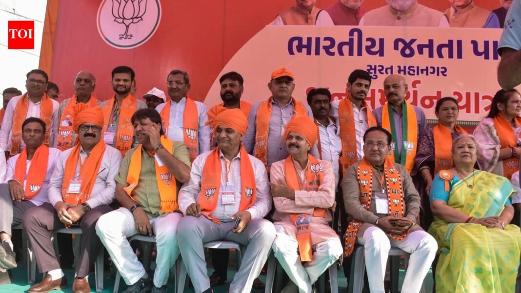 Gujarat polls: BJP sweeps all 15 corporators, crossing 50% vote share across the board

