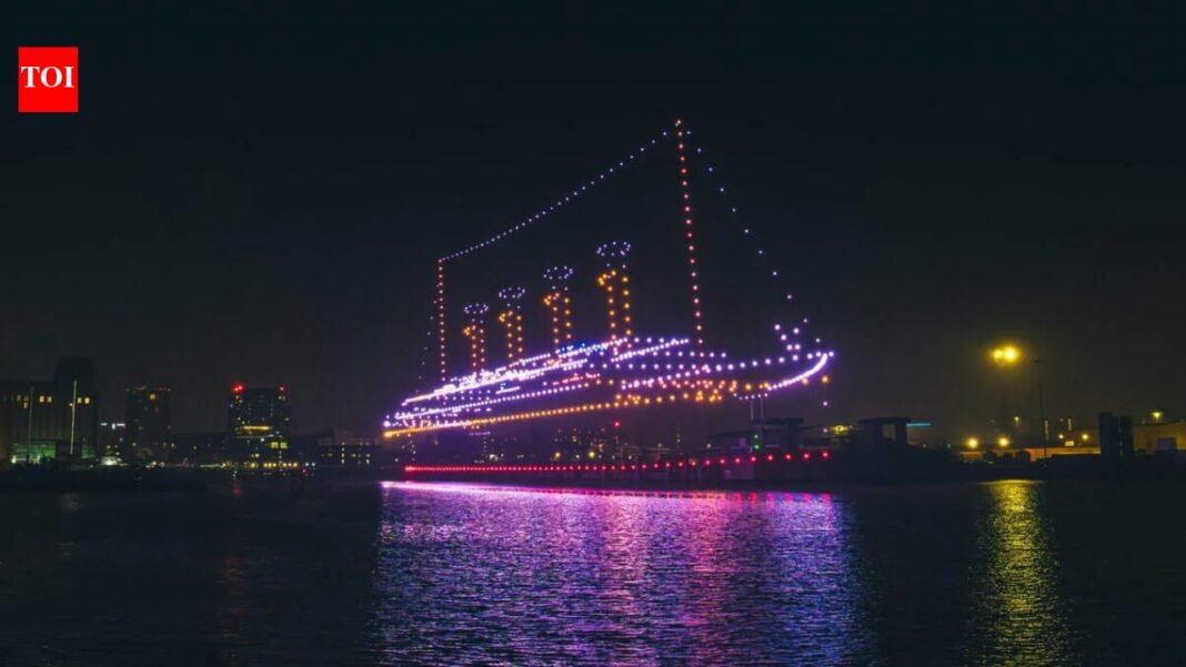 Titanic is back, this time in the sky: 950 drones put on a stunning show over Belfast, UK, recreating the iconic liner | World News