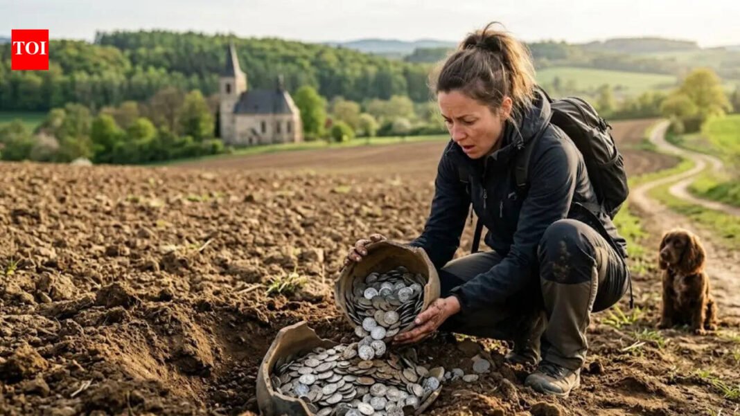 A woman accidentally hit the jackpot while taking a walk: more than 2,000 ancient coins were unearthed in a Czech field World News