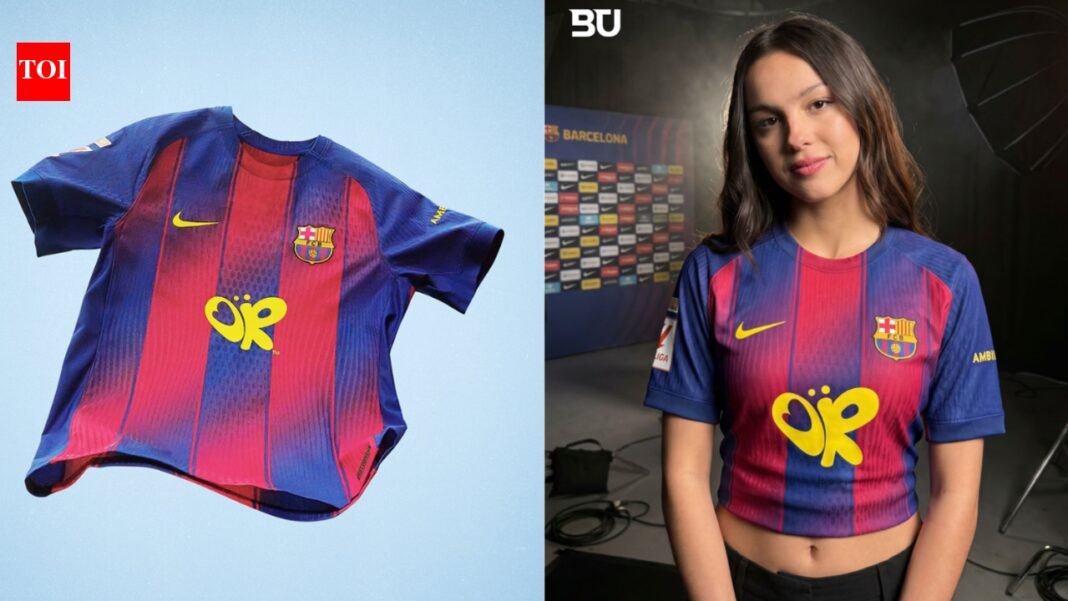 Barcelona's El Clásico jerseys feature with Olivia Rodrigo in Spotify partnership; 11 autographed jerseys worth up to $3,500 | International Sports News

