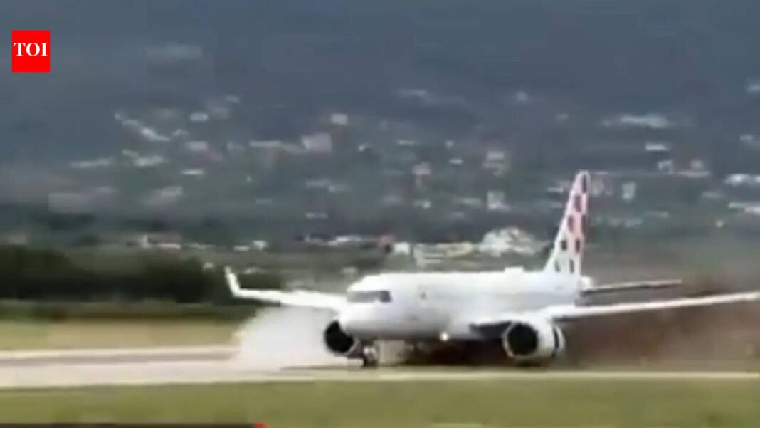 Croatia Airlines plane skids off runway during aborted takeoff

