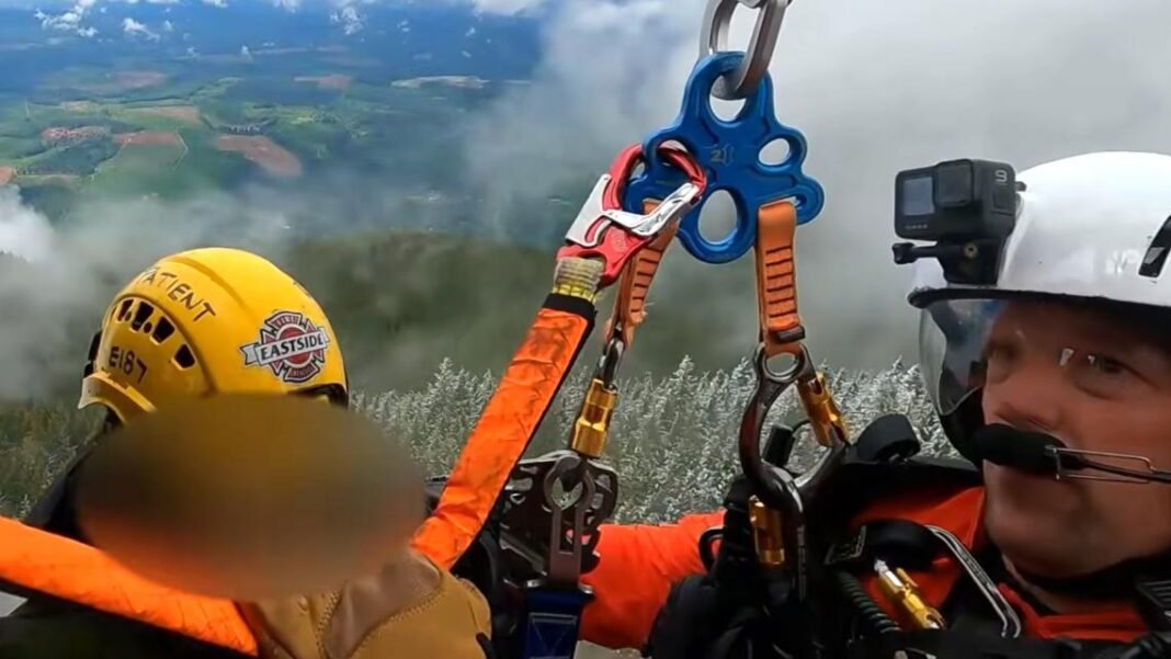 Emergency crews airlift hiker who fell 50 feet from Temple Mountain