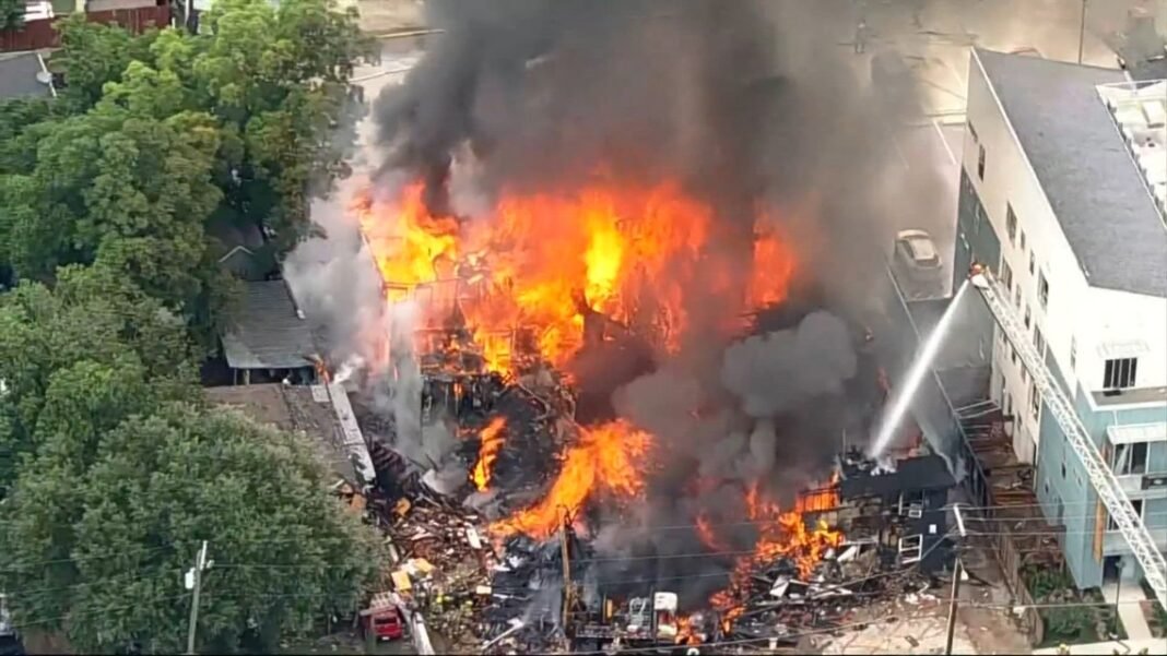 Fire officials confirm massive explosion and fire at Dallas apartment building kills