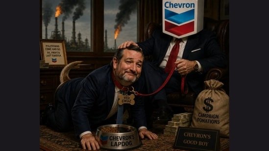 Gavin Newsom calls Ted Cruz ‘Chevron Cruz’ in viral AI dog photo