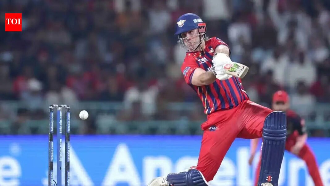 Mitchell Marshton helps LSG end their home match against RCB at Ekana