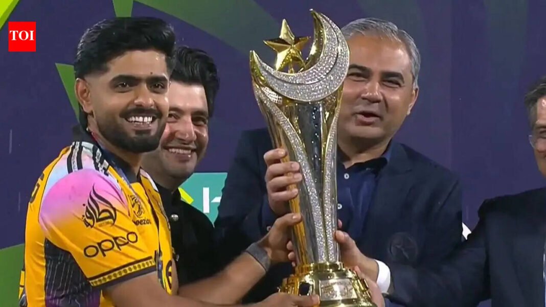 PSL final: Naqvi presents trophy, Babar lifts first T20 title as captain

