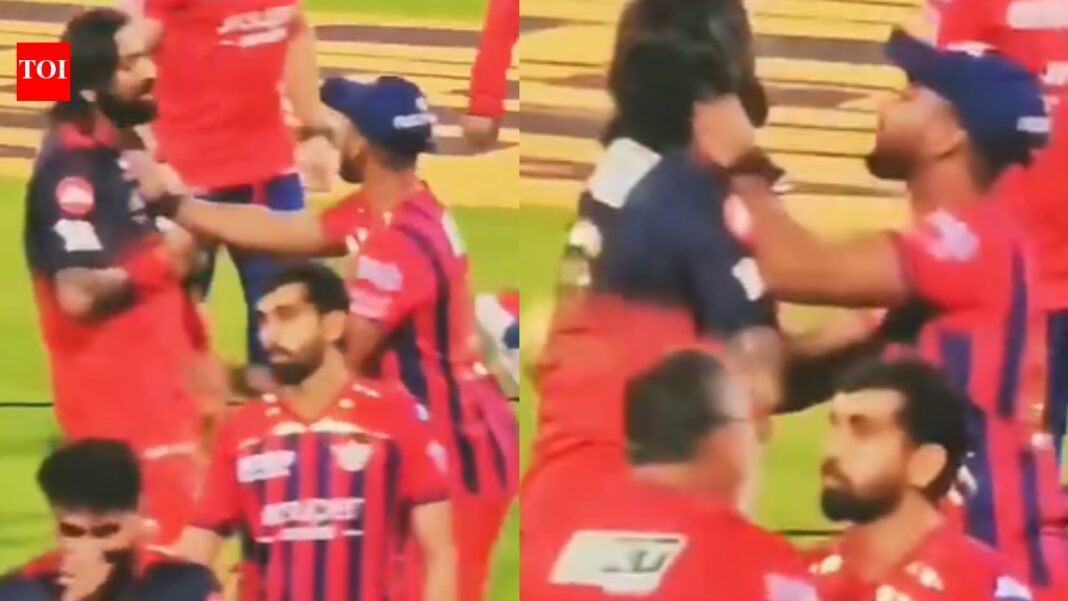 Pooran grabs Krunal Pandya by the collar after heated exchange on set – Watch