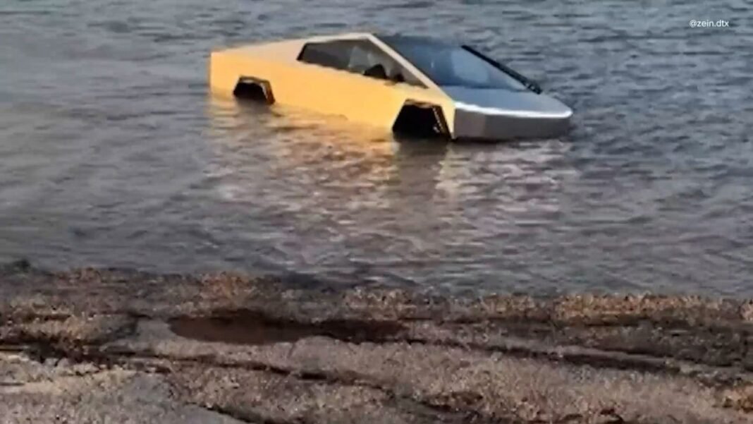 The man who drove a Tesla Cybertruck into a lake said he’s done it before. This time he got into trouble and went to jail.