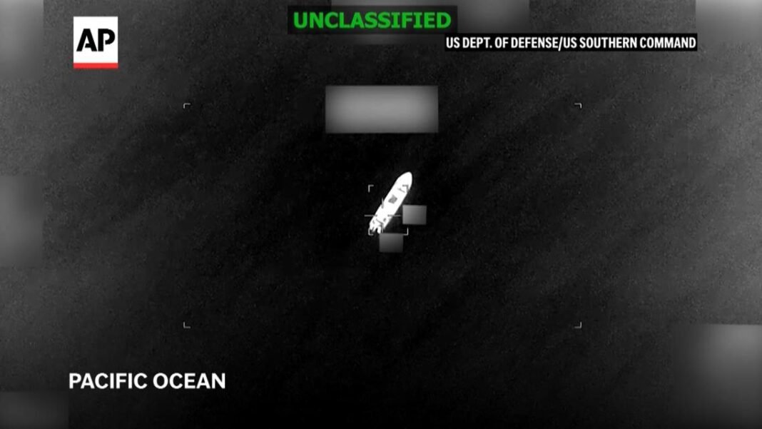 US military releases video of deadly attack on suspected drug trafficking ship in Pacific Ocean
