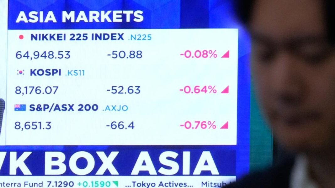 World stocks fall after U.S. strikes on Iran, oil prices rise more than $2