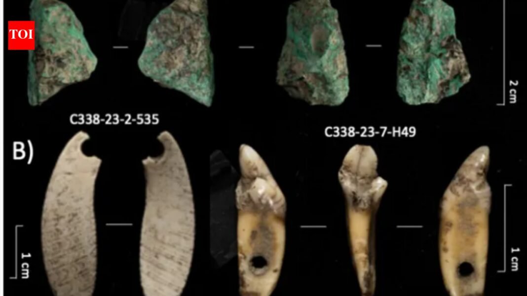 A child's tooth and mysterious green stone reveal 5,500-year-old secrets hidden in cave | World News


