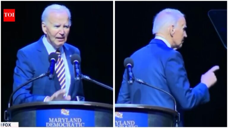 Joe Biden Speech: Watch: Joe Biden struggles to find stage exit after speech against Donald Trump