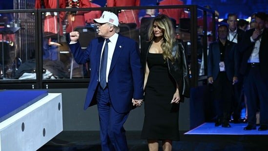 Melania Trump Stuns in a Chic All-Black Dolce & Gabbana Look at the White House UFC Event