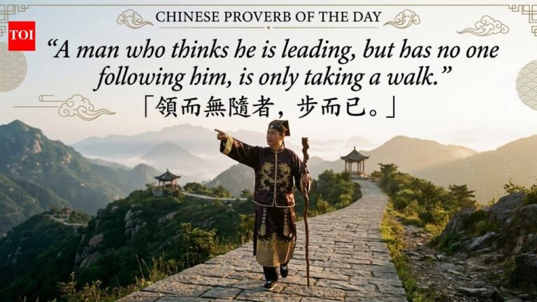 There is a proverb in China today: “A person thinks he is a leader, but no one follows him, he just…” – This is a sharp little test for anyone who calls himself a leader | World News